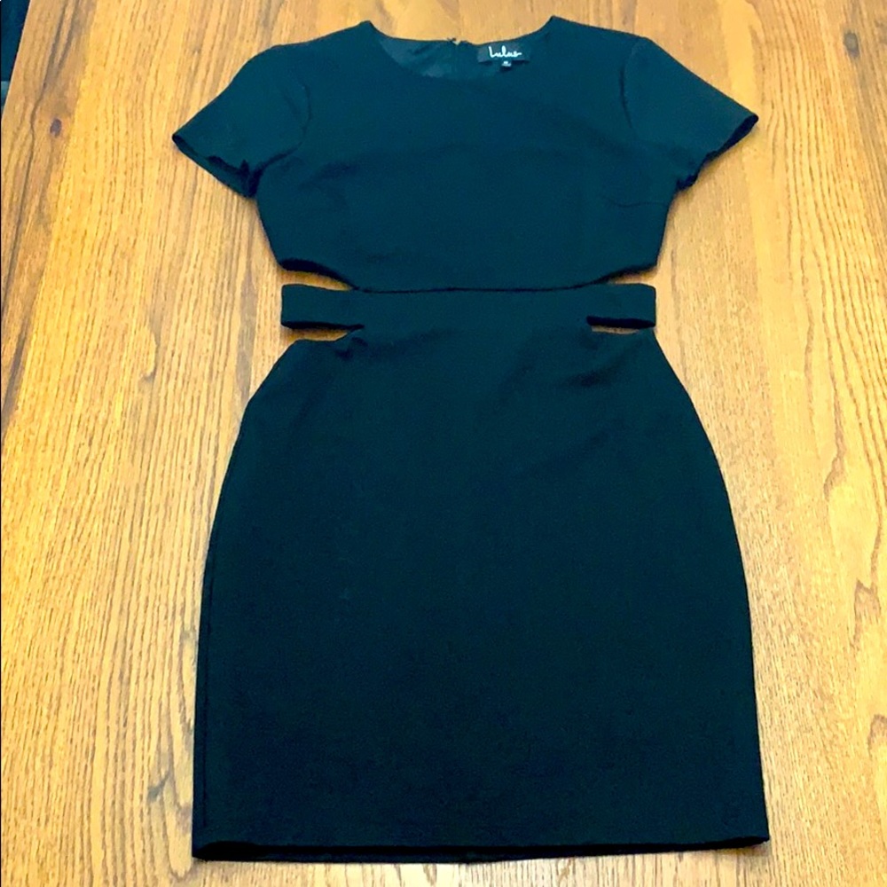 Black mini dress